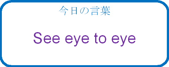 See eye to eye