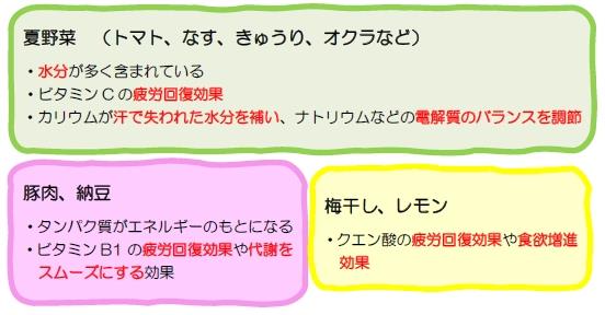夏野菜、豚肉、納豆